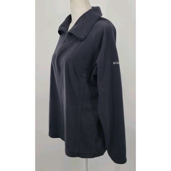 Columbia Women's Fleece Pullover 1/4 Quarter Zip Jacket XL Black Gorpcore Active - Picture 1 of 10